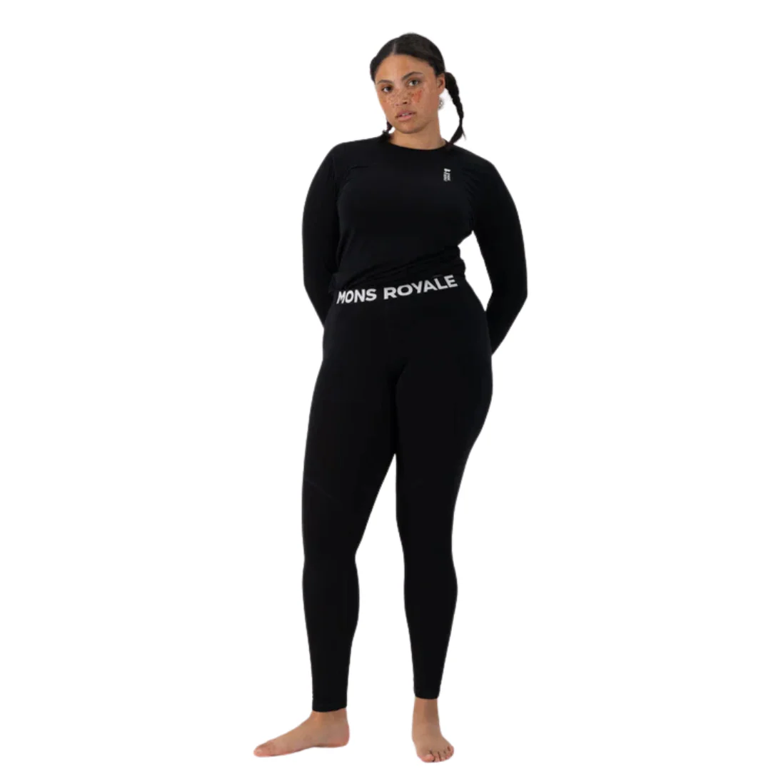 LEGGING MÉRINO FEMME, CASCADE 180GR NOIR – Image 3