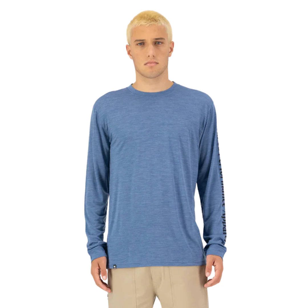 HAUT TENCEL MÉRINO HOMME, ZEPHYR BLEU ACIER – Image 2