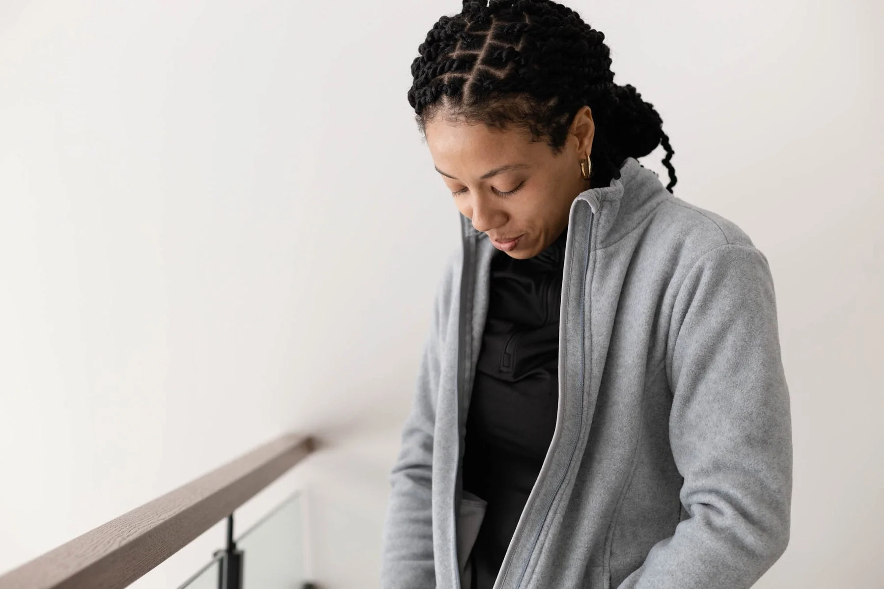 VESTE DE POLAR FEMME GRIS MALLI VERTICAL – Image 4