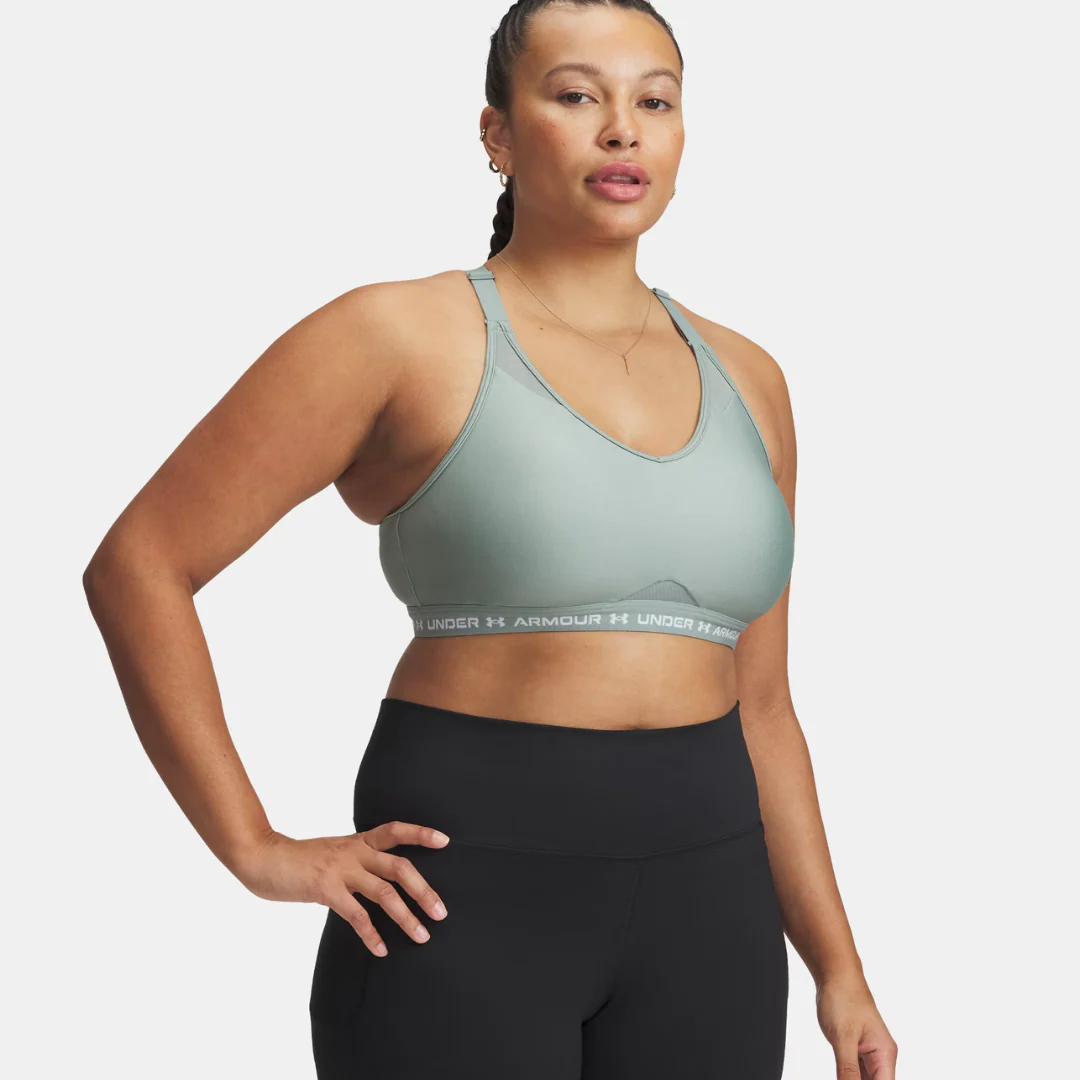 SOUTIEN-GORGE SPORT FEMME, UA CROSSBACK LOW VERT