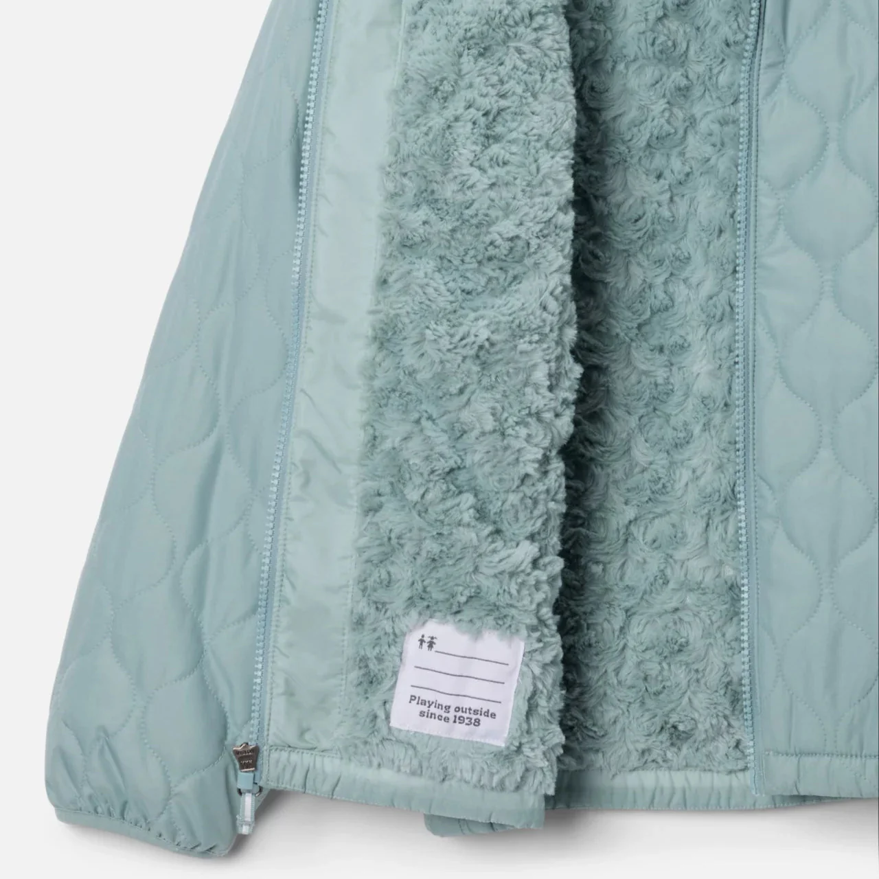 MANTEAU MATELASSÉ FILLE, BELLA PLUSH II CRUSHED BLUE – Image 2