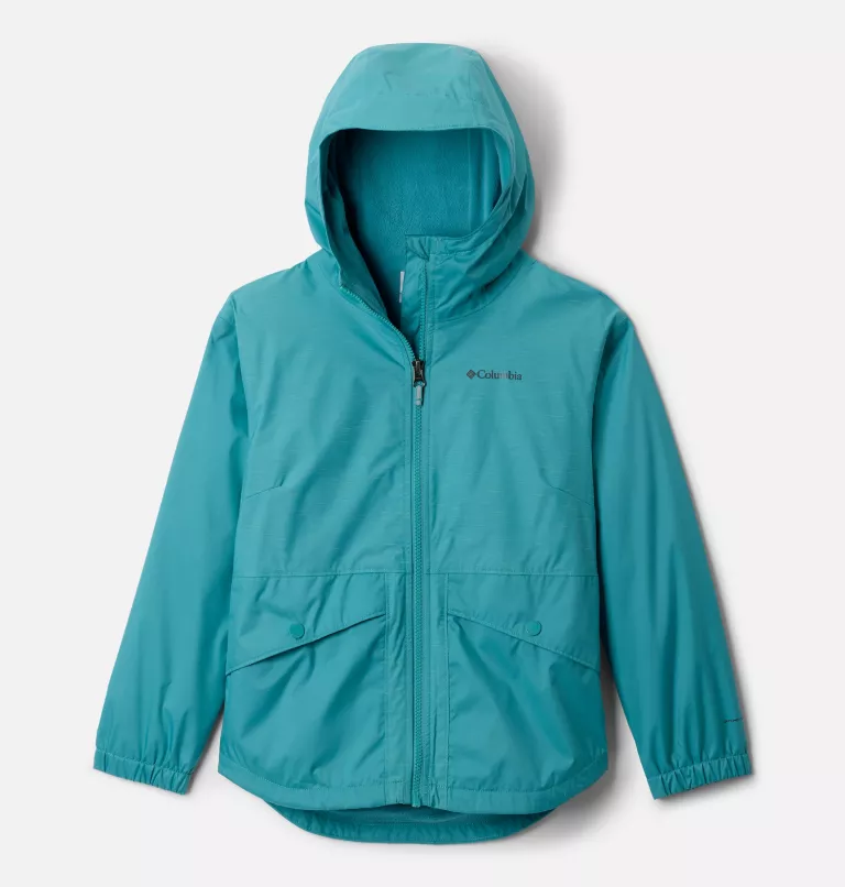 MANTEAU MI-SAISON FILLE, RAINY TRAILS II TEAL