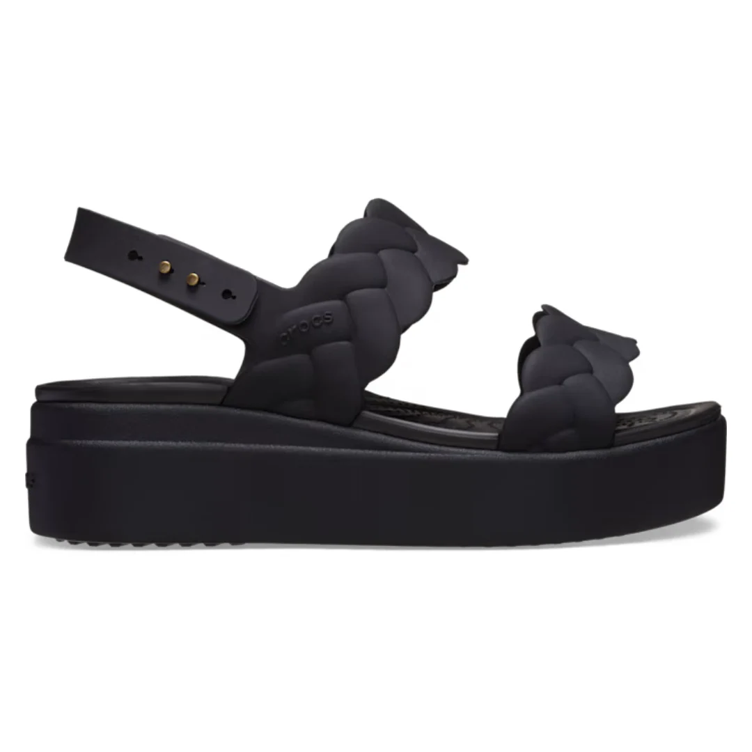 SANDALE POUR FEMME, BROOKLYN TISSÉ NOIR