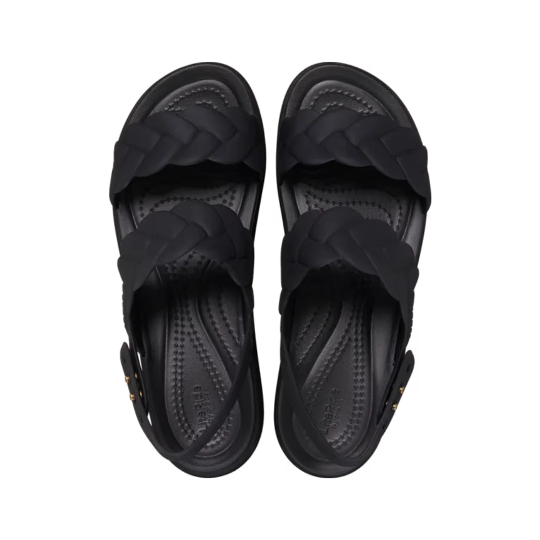 SANDALE POUR FEMME, BROOKLYN TISSÉ NOIR – Image 3