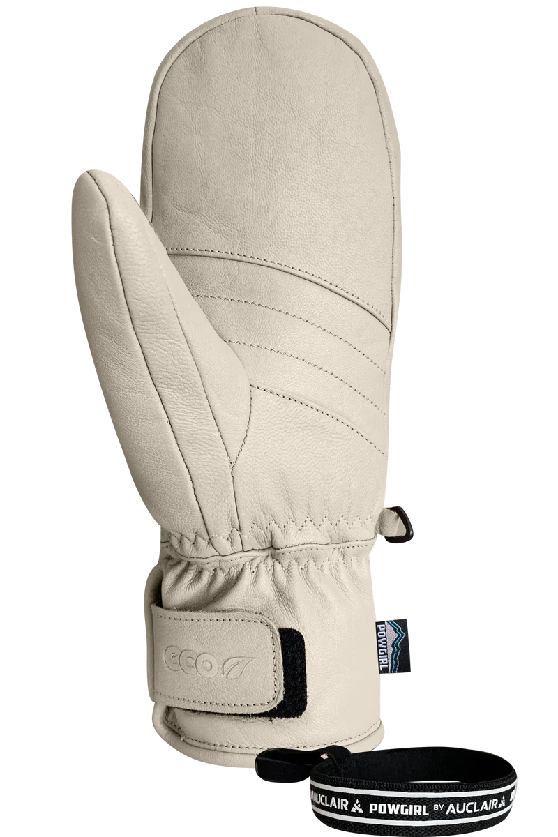 MITAINES CUIR DE SKI POUR FEMME, KHIONE BEIGE – Image 2