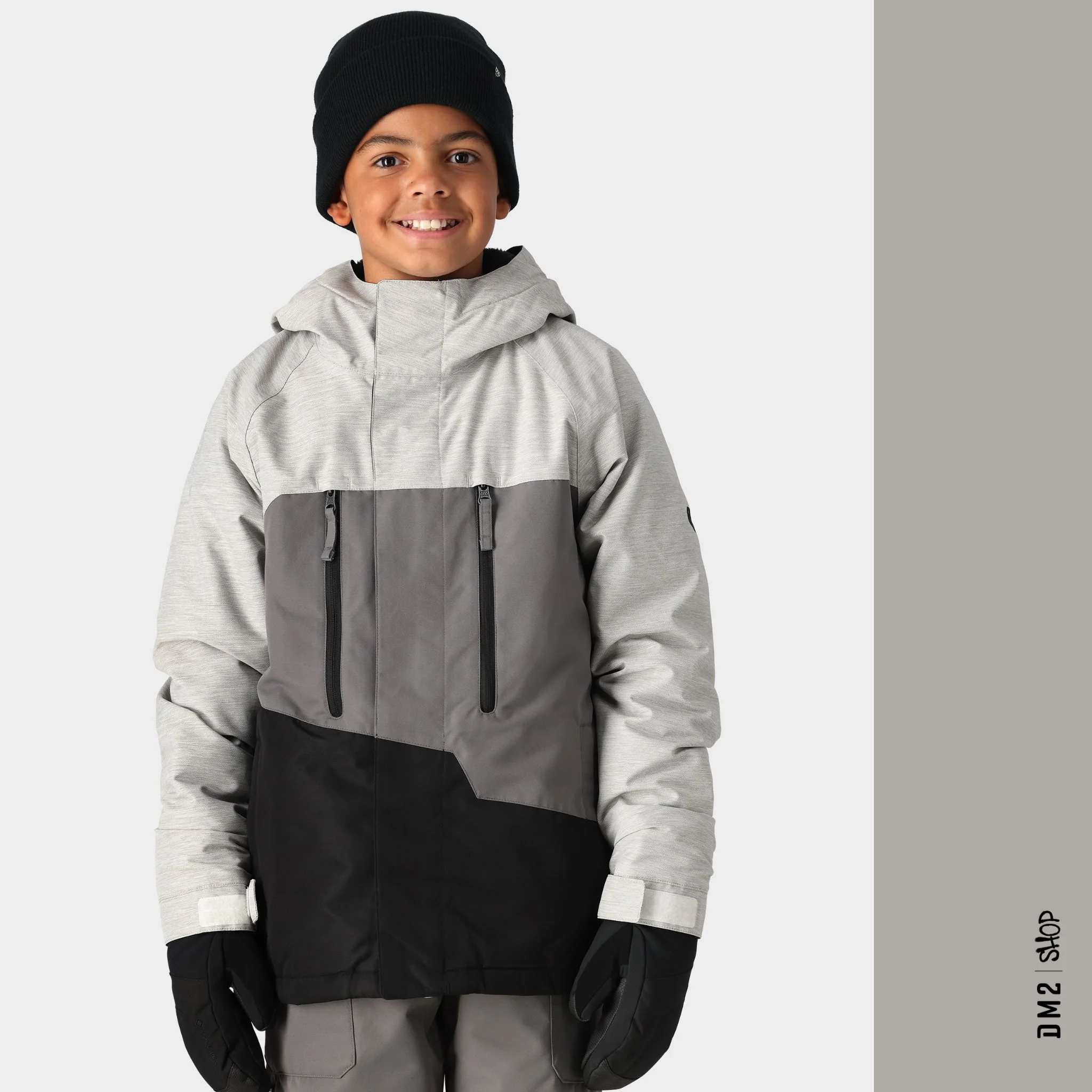 MANTEAU SNOW JUNIOR GEO WHITE HEATHER