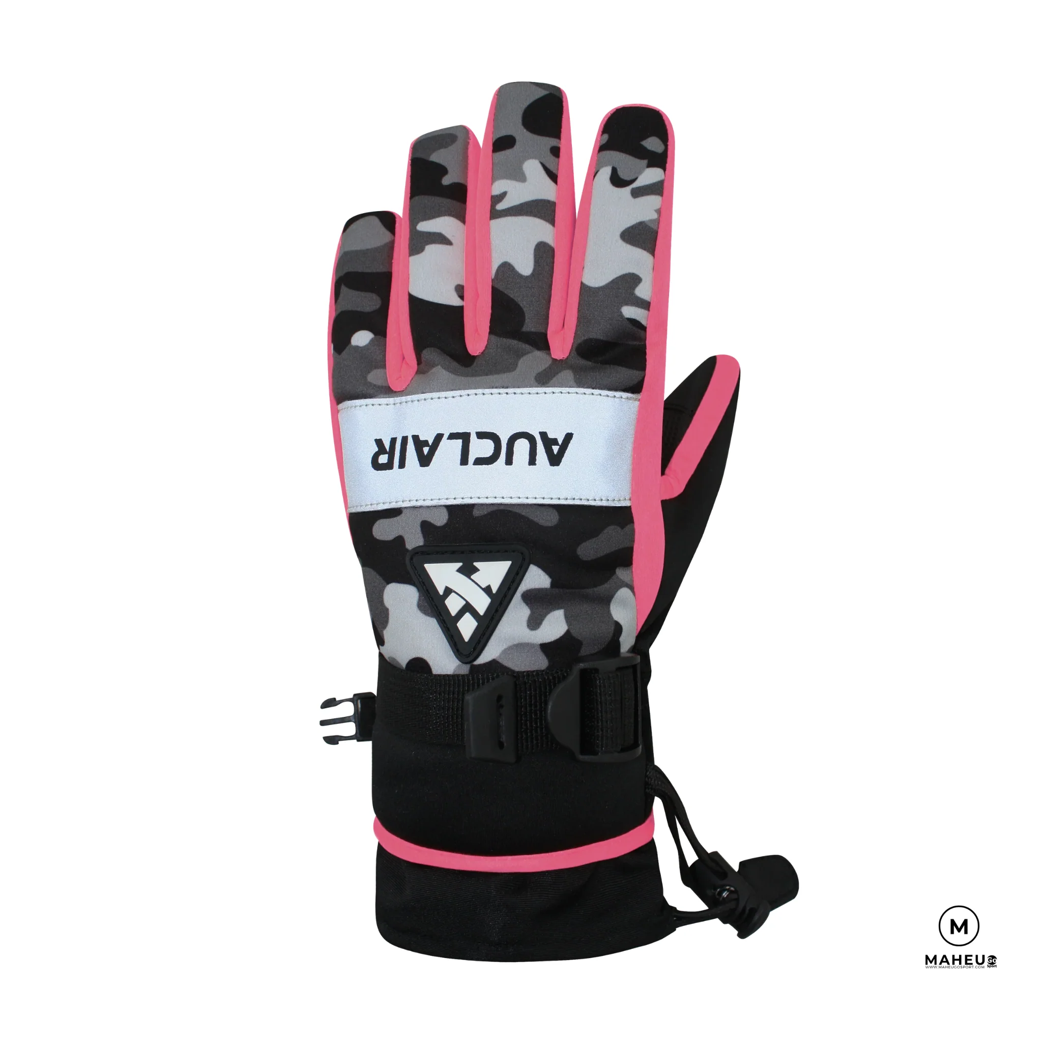 GANTS SKI FILLE CAMO FLASH ROSE