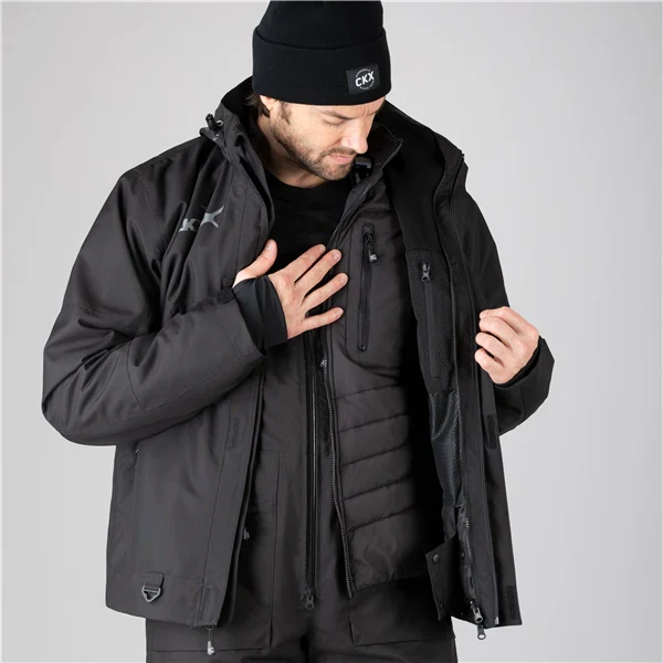 MANTEAU MOTONEIGE POUR HOMME, CONQUER NOIR – Image 2