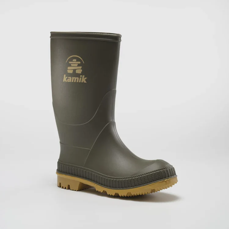 BOTTE DE PLUIE ENFANT, STOMP OLIVE (7 À 11)