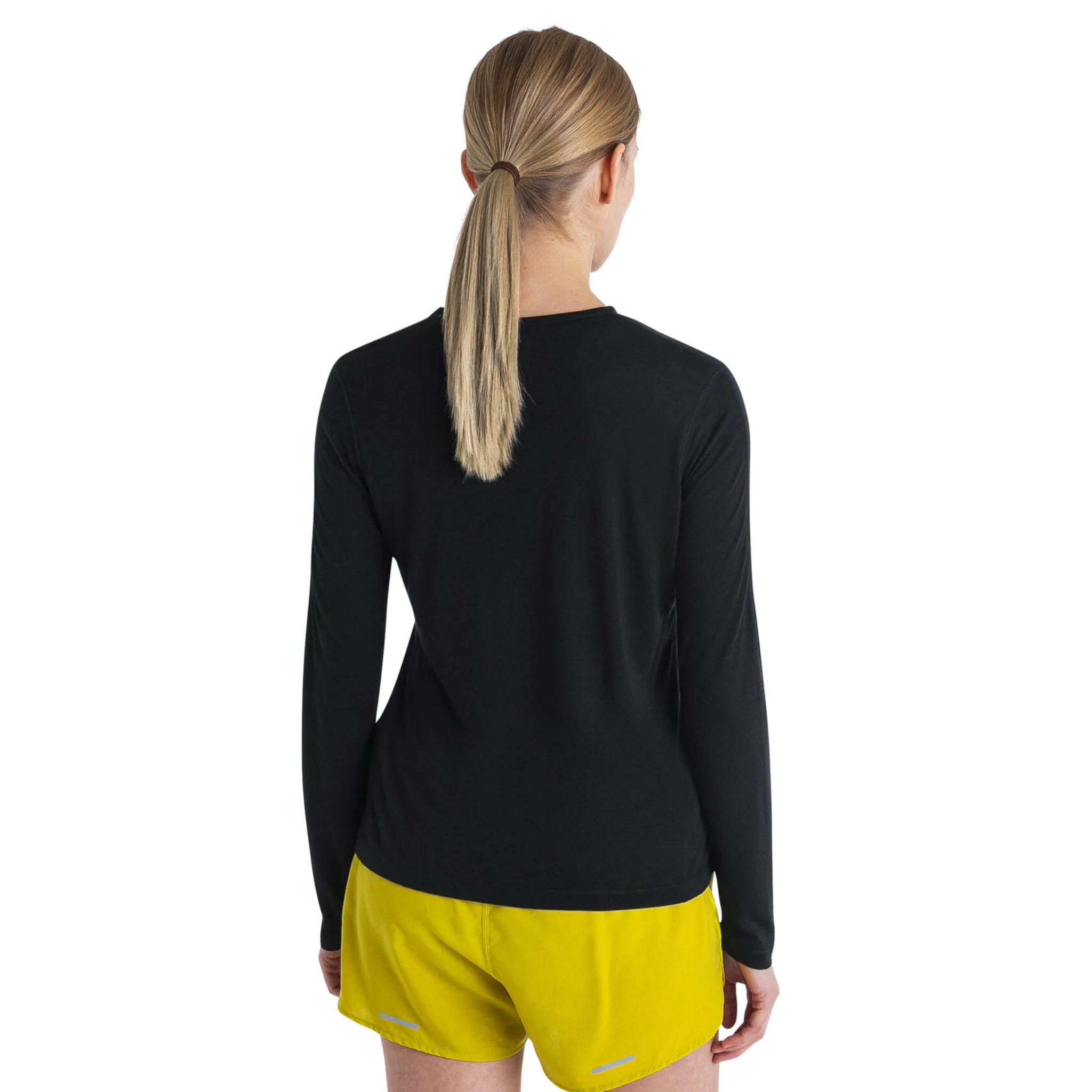 HAUT À MANCHES LONGUES EN MÉRINOS POUR FEMME, ENERGY WIND NOIR – Image 2