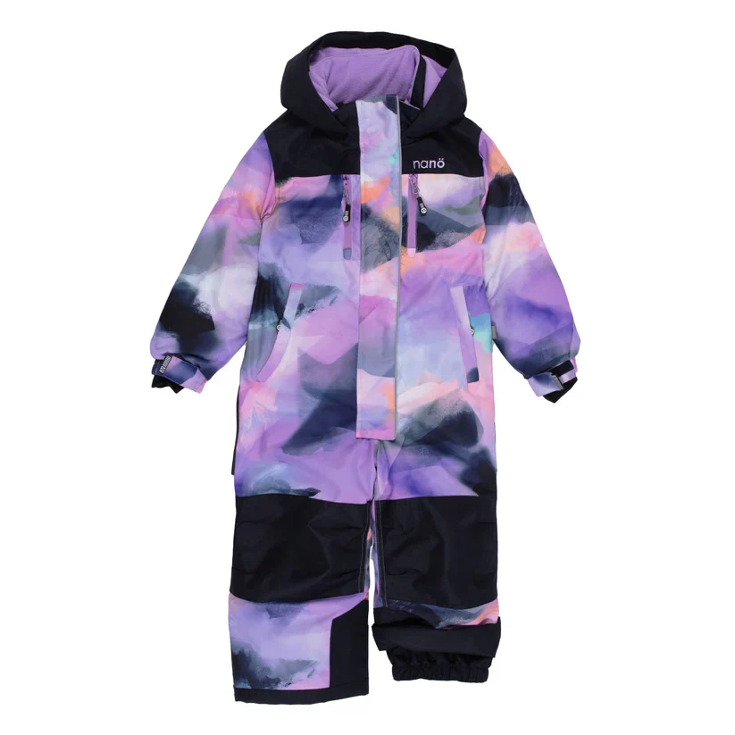HABIT D'HIVER 1 PIECE POUR FILLE, CALIE IMPRIMÉ LILAS (4 À 8 ANS) – Image 2