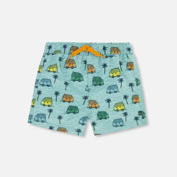 SHORT MAILLOT DE BAIN GARÇON, CARAVANE DE PLAGE (18-24 MOIS)