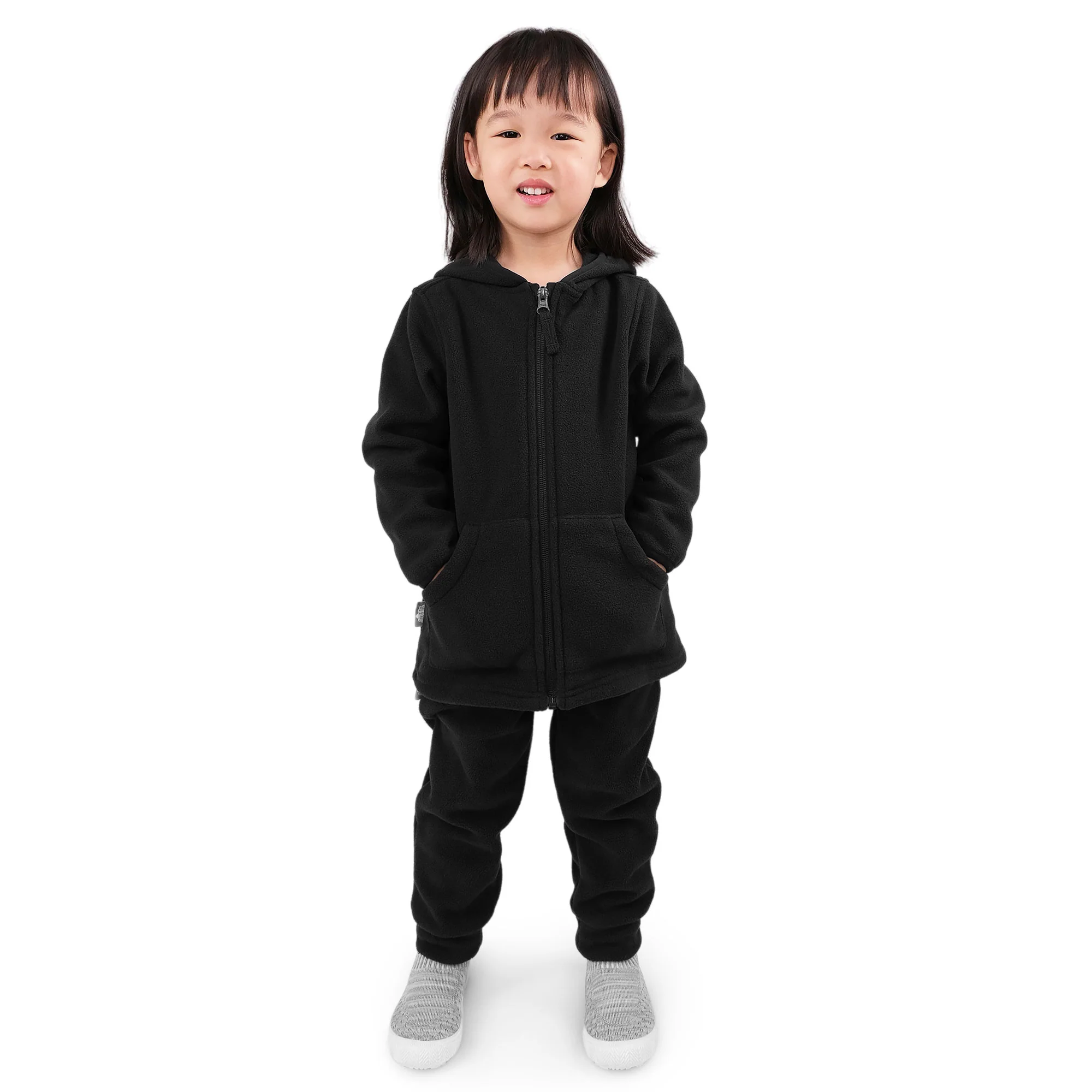 CHANDAIL À CAPUCHON POUR ENFANT, NOIR 3 À 10 ANS – Image 2