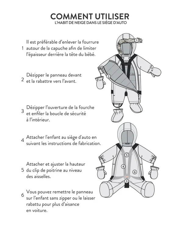 HABIT D'HIVER 1 PIÈCE POUR BÉBÉ, ANIMAUX DE LA FORÊT – Image 7