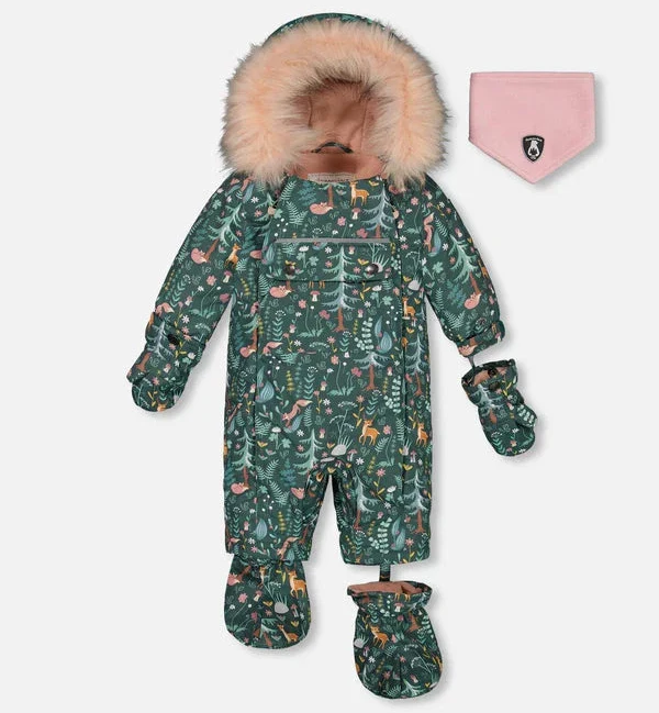 HABIT D'HIVER 1 PIÈCE POUR BÉBÉ, ANIMAUX DE LA FORÊT