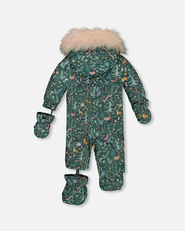 HABIT D'HIVER 1 PIÈCE POUR BÉBÉ, ANIMAUX DE LA FORÊT – Image 3