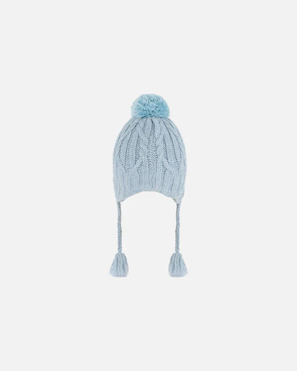 TUQUE À OREILLES POUR ENFANT, BLEU CLAIR – Image 3