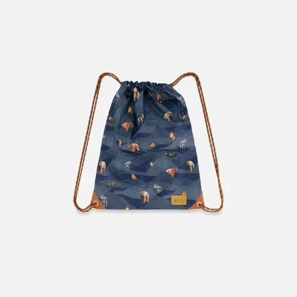 SAC À CORDON IMPRIMÉ ANIMAUX DE MONTAGNE