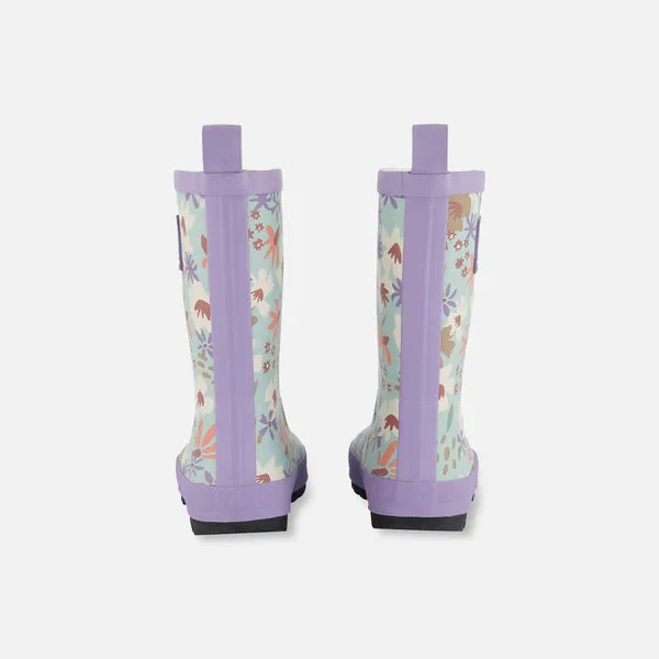 BOTTE DE PLUIE FILLE, PETITES FLEURS BLANCHES – Image 2