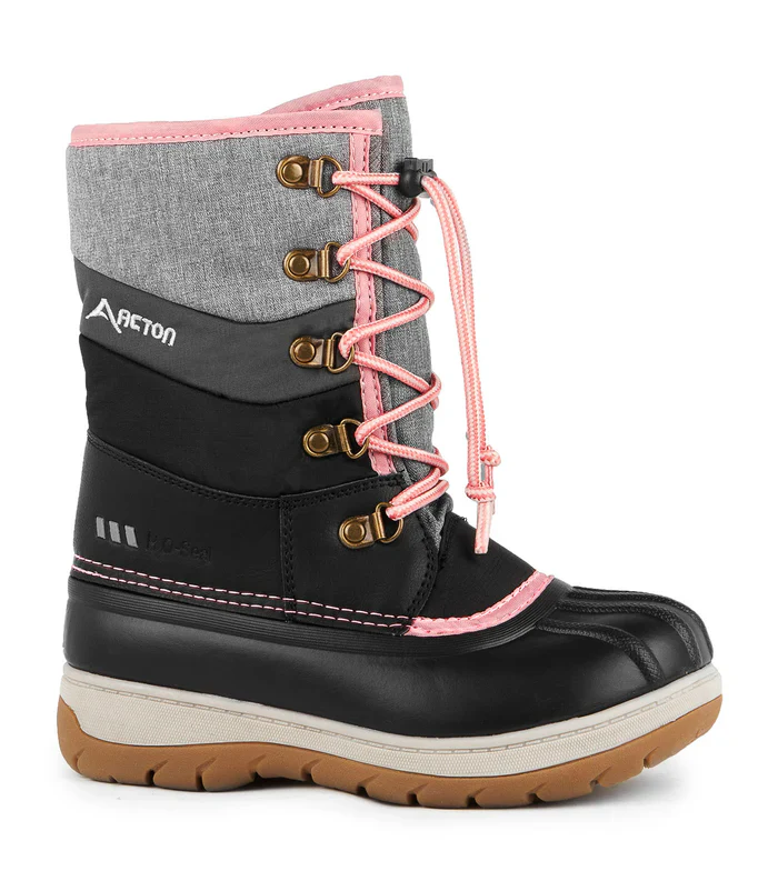 BOTTES HIVER JUNIOR, GUMMY NOIR ET ROSE (13 À 3) – Image 4