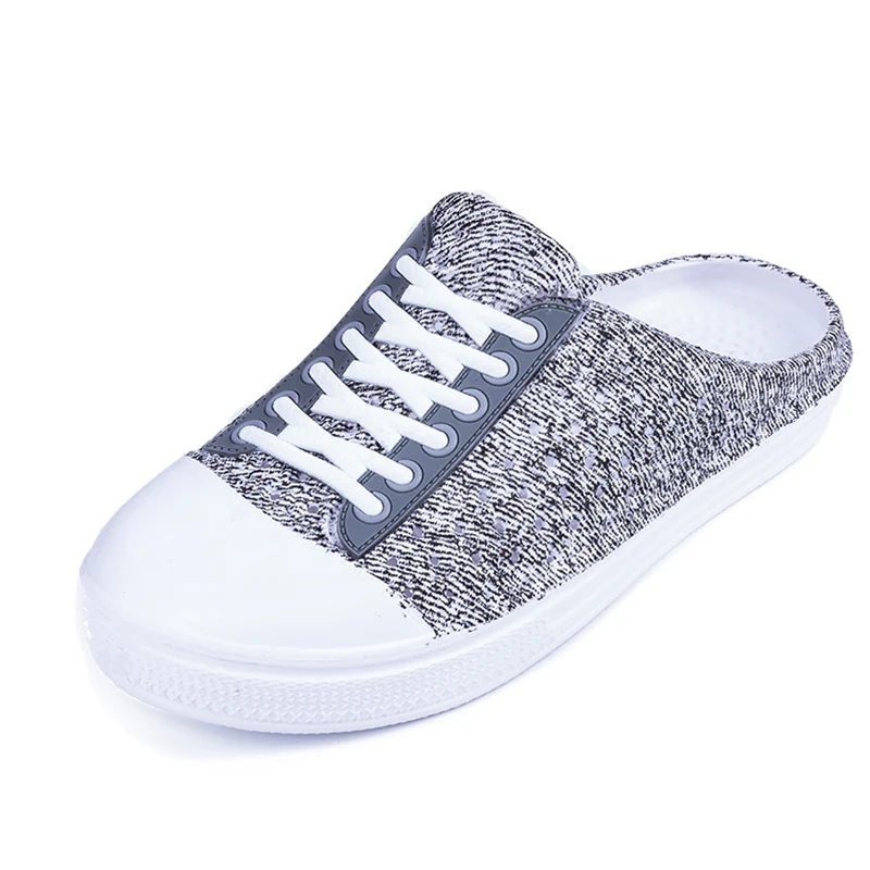 Sabot de Plage Lacets Gris