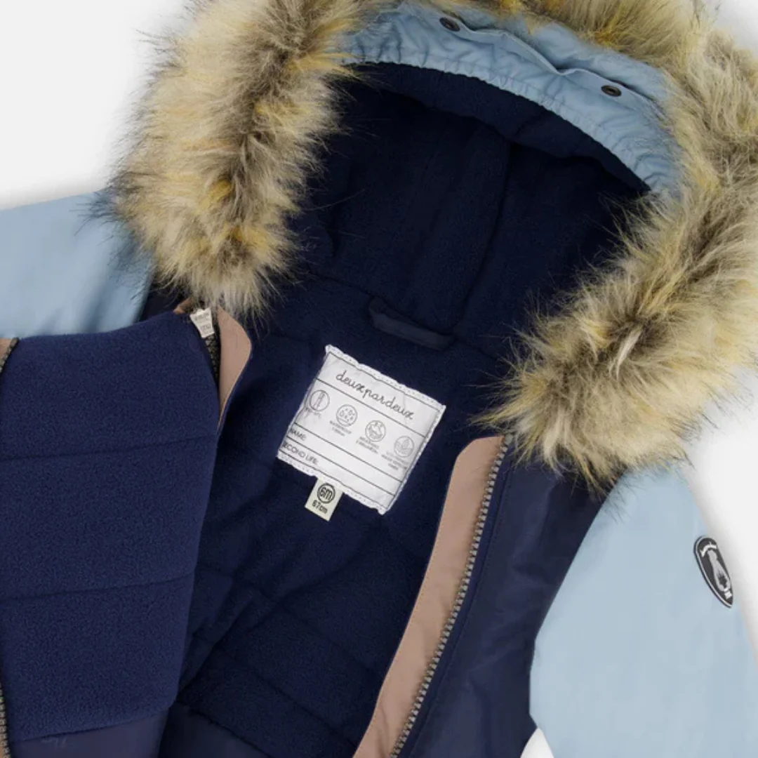 HABIT D'HIVER 1 PIÈCE BÉBÉ, BLOC DE COULEURS (18 À 30 MOIS) – Image 5