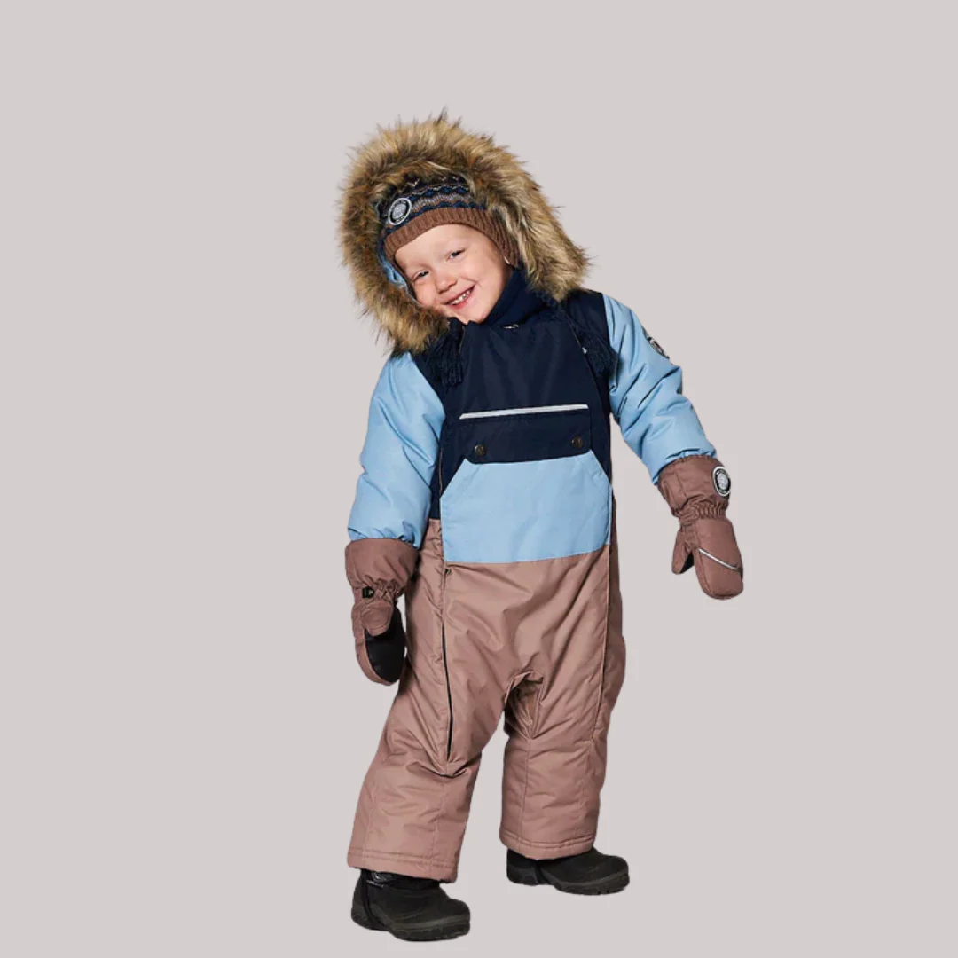 HABIT D'HIVER 1 PIÈCE BÉBÉ, BLOC DE COULEURS (18 À 30 MOIS)