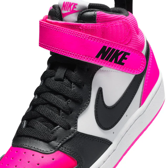 CHAUSSURE JUNIOR, COURT BOROUGH MID BLANC, ROSE ET NOIR (4 À 7) – Image 8