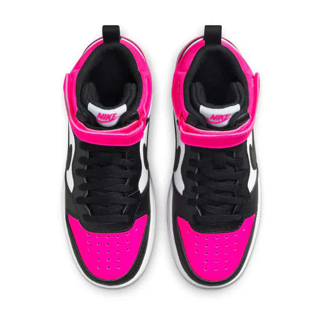 CHAUSSURE JUNIOR, COURT BOROUGH MID BLANC, ROSE ET NOIR (4 À 7) – Image 4