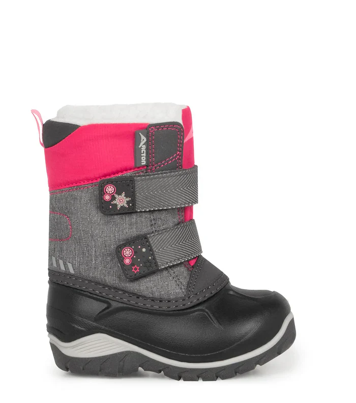 BOTTES HIVER POUR TOUT-PETIT, KIDDY GRIS & ROSE (4 À 10) – Image 4