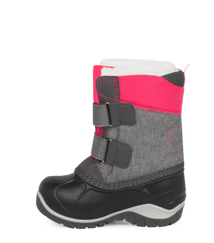 BOTTES HIVER POUR TOUT-PETIT, KIDDY GRIS & ROSE (4 À 10) – Image 3
