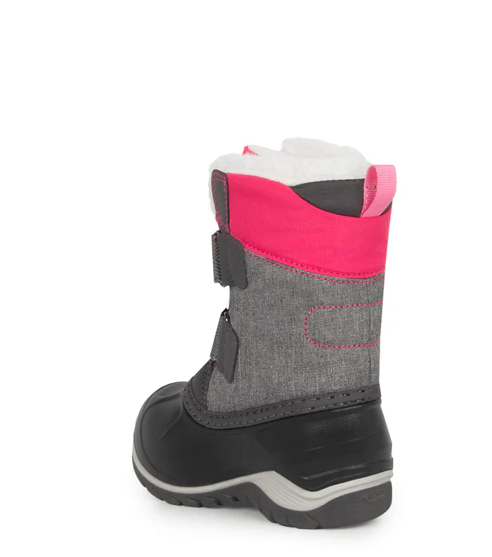 BOTTES HIVER POUR TOUT-PETIT, KIDDY GRIS & ROSE (4 À 10) – Image 2
