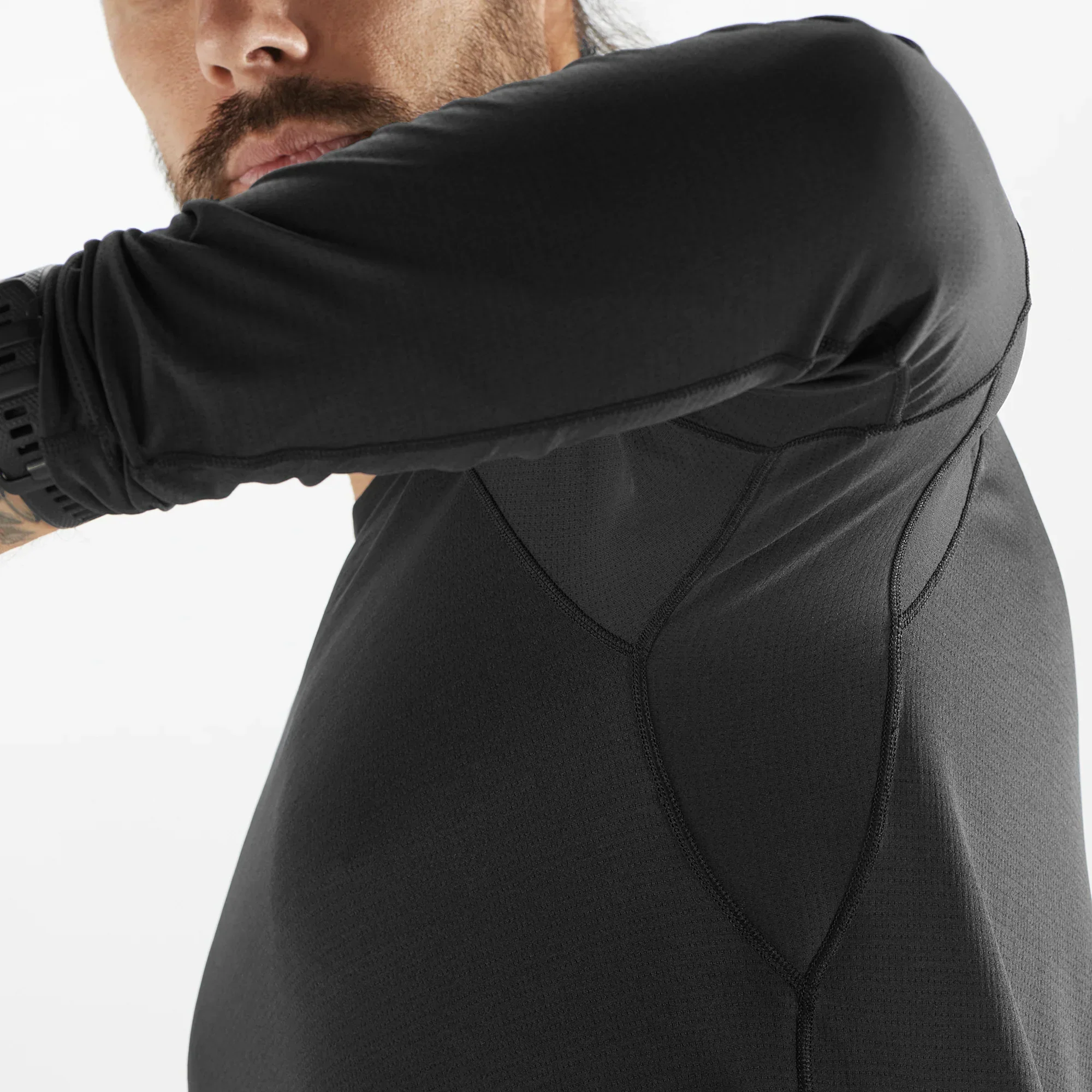 CHANDAIL SPORT SALOMON POUR HOMME, CROSS RUN NOIR – Image 3