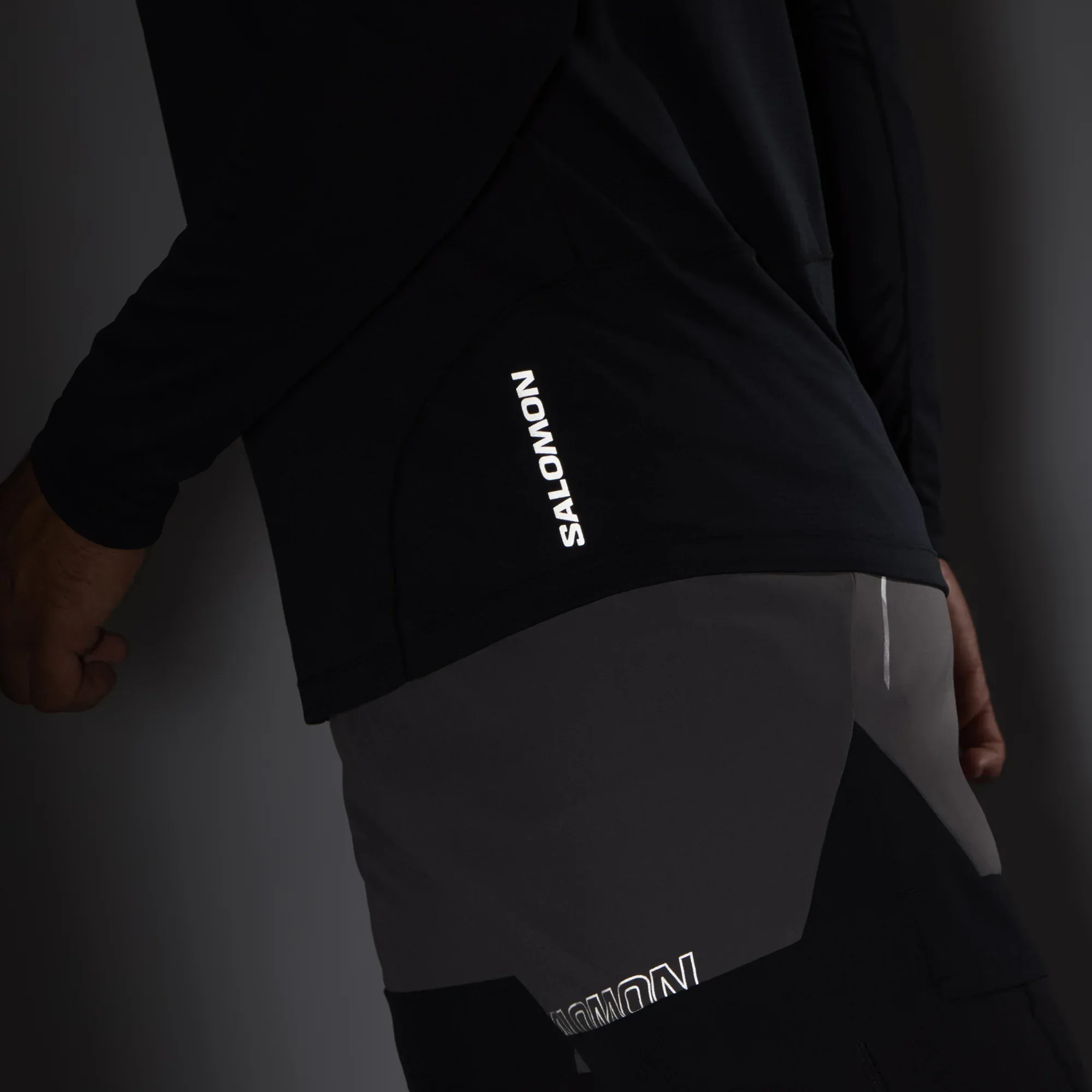 CHANDAIL SPORT SALOMON POUR HOMME, CROSS RUN NOIR – Image 4