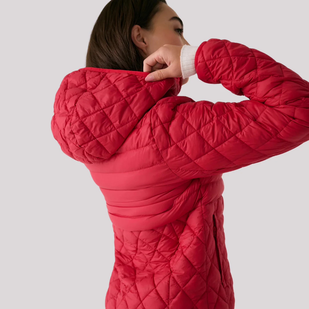 MANTEAU MATELASSÉ FEMME, THE BASE CRIMSON – Image 2