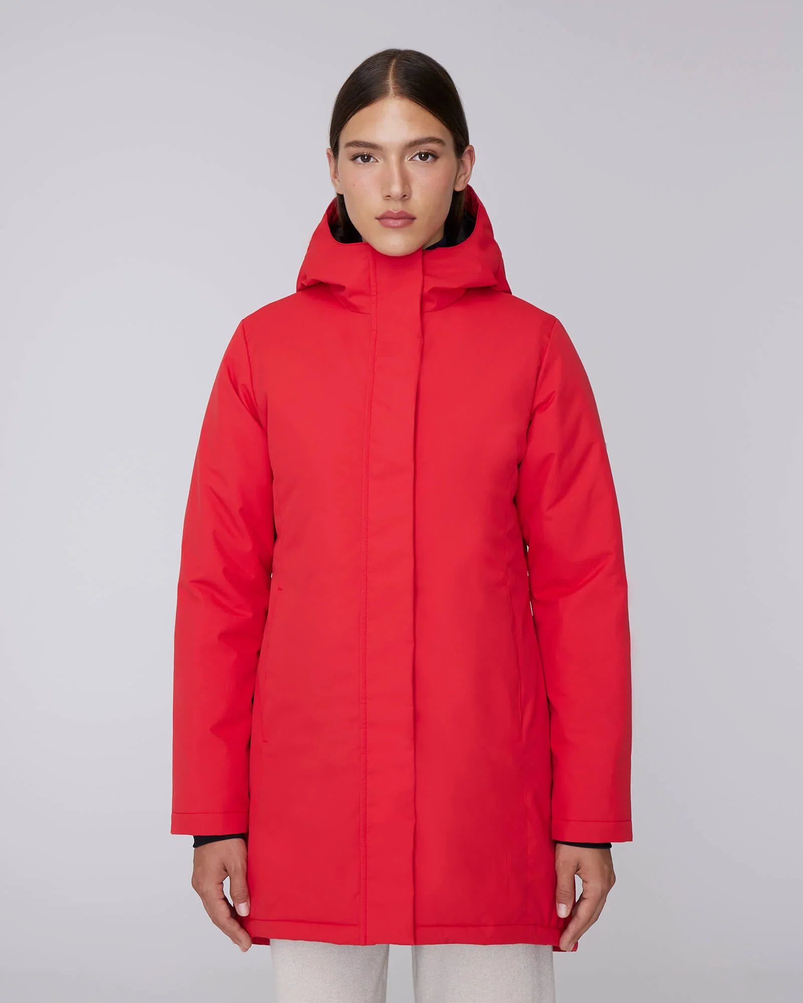 MANTEAU D'HIVER POUR FEMME, MAEVA ROUGE – Image 2