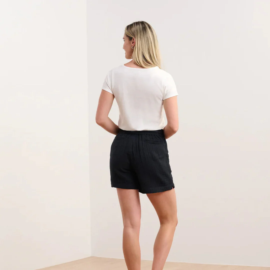 SHORT POUR FEMME, SANTORINI NOIR – Image 3