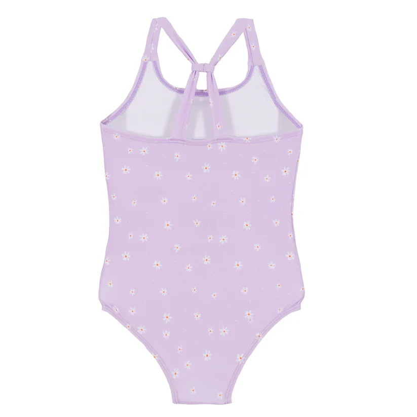 MAILLOT DE BAIN UNE PIÈCE FILLE, LILAS ET MARGUERITES – Image 2