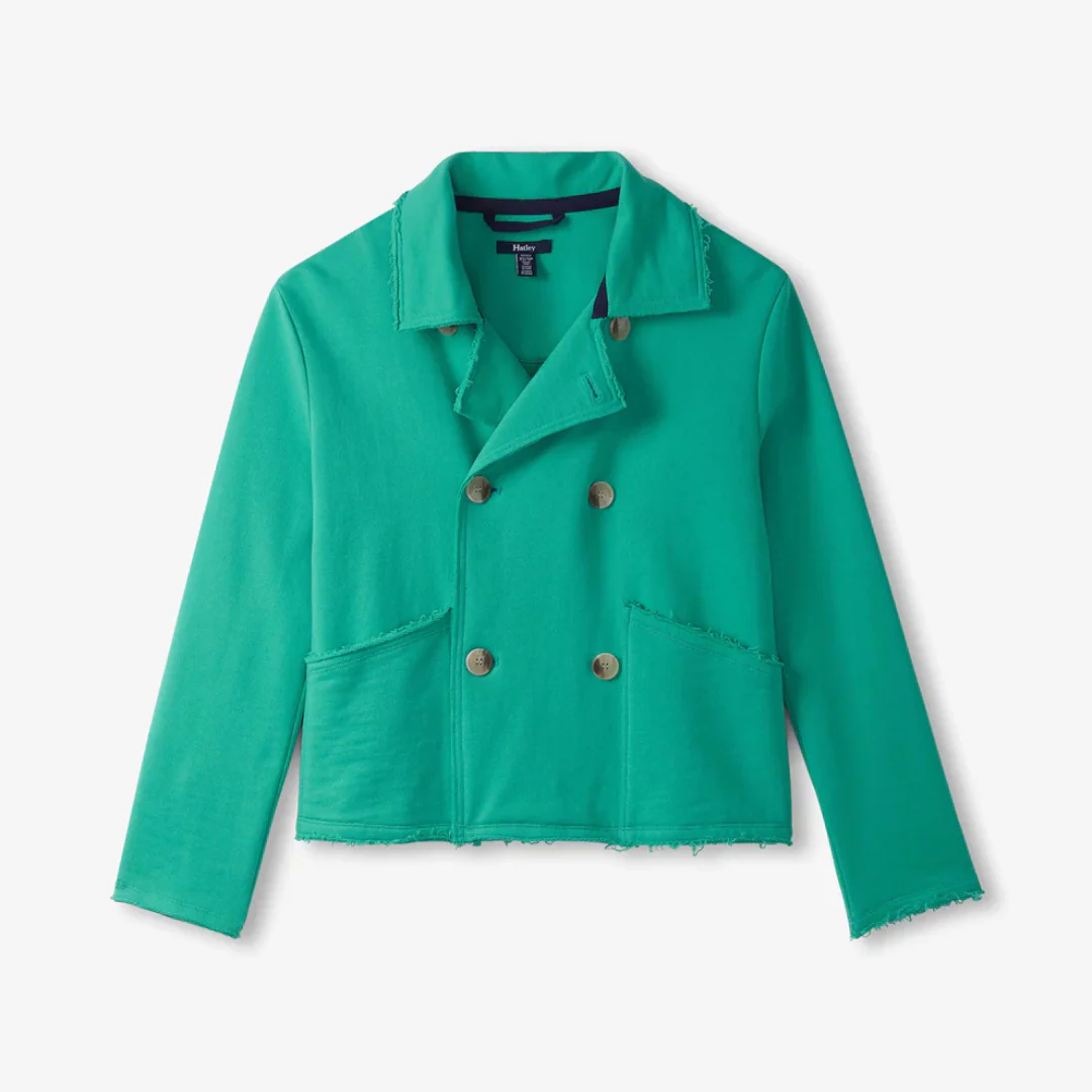 VESTON POUR FEMME, BLAZER PREPPY VERT D'EAU – Image 5