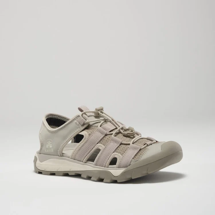 SANDALE À BOUT FERMÉ POUR FEMME, SOLSTICE TAUPE – Image 5