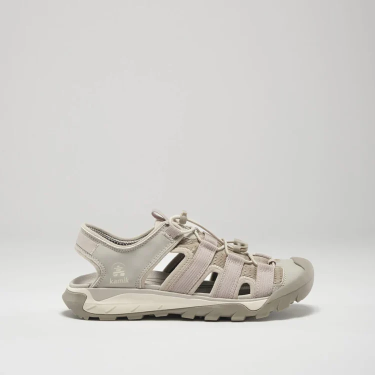 SANDALE À BOUT FERMÉ POUR FEMME, SOLSTICE TAUPE