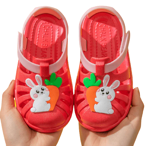 Sandales Plastique Lapin Rouge