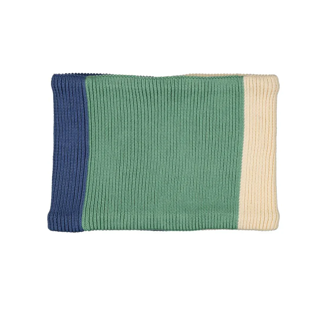 Snood Tricolore Bleu/Vert/Ecru – Image 4