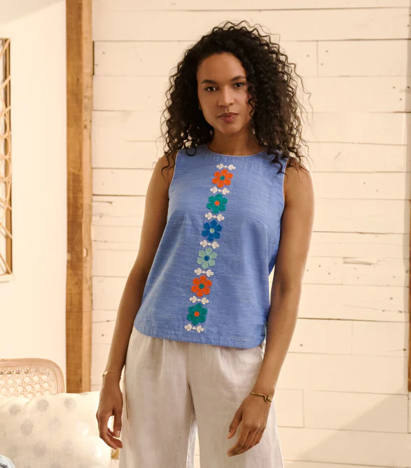 CAMISOLE POUR FEMME, TESSA CHAMBRAY