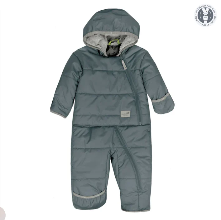 HABIT D'HIVER 1 PIÈCE POUR BÉBÉ, GRIS ACIER (12 À 24 MOIS)