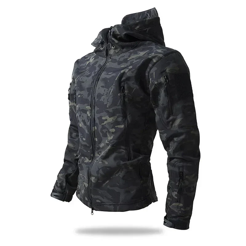 Veste de randonnée softshell coupe-vent doublée polaire homme – Image 6