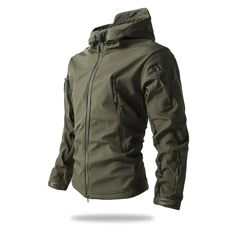 Veste de randonnée softshell coupe-vent doublée polaire homme – Image 3