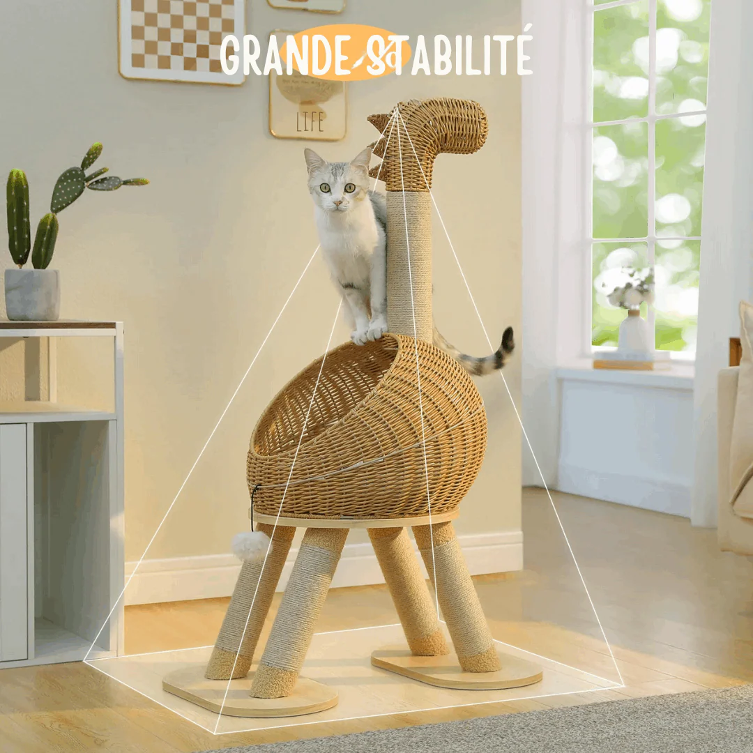 Arbre À Chat Dinosaure En Sisal Et Rotin – Image 3