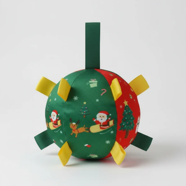 Balle De Noël Pour Chien Avec Clochette Intégrée