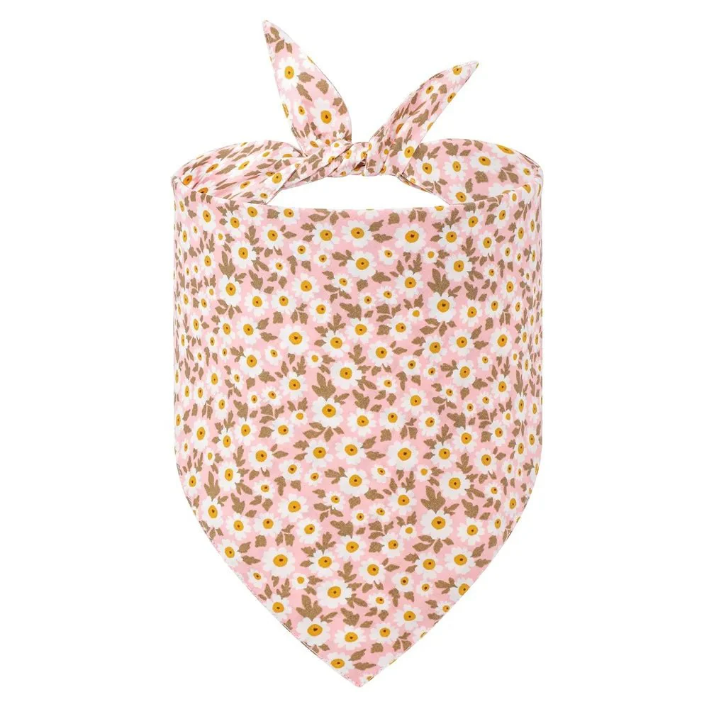 Bandana En Coton Imprimé Fleurs Pour Chien – Image 4